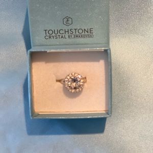 NIB Touchstone Crystal by Swarovski Halo Ring